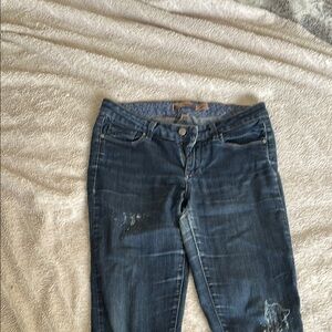 PAIGE Blue Skinny Jeans Distressed Denim